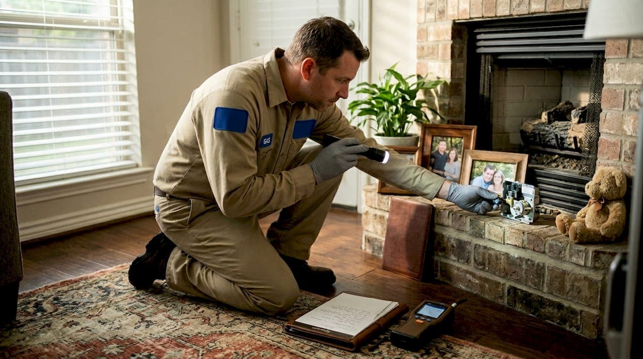 Gas fireplace safety inspection guide for Dallas homeowners